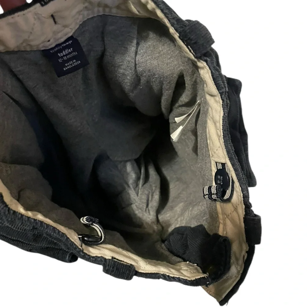 Cargo pants navy blue corduroy baby Gap 12-18 m lined